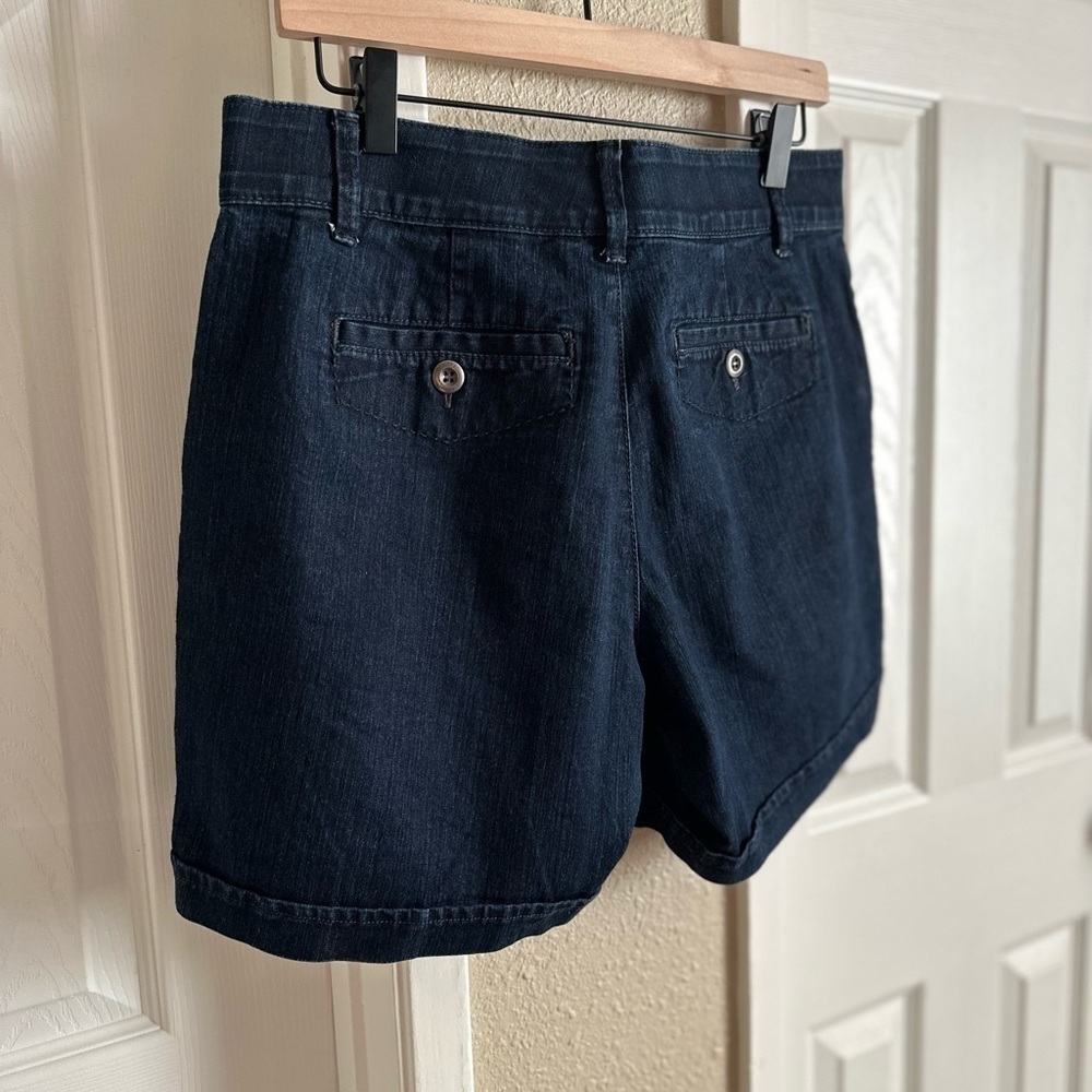 Gloria Vanderbilt Celine High Waist Navy Denim Short Size: 8 - Picture 6 of 8